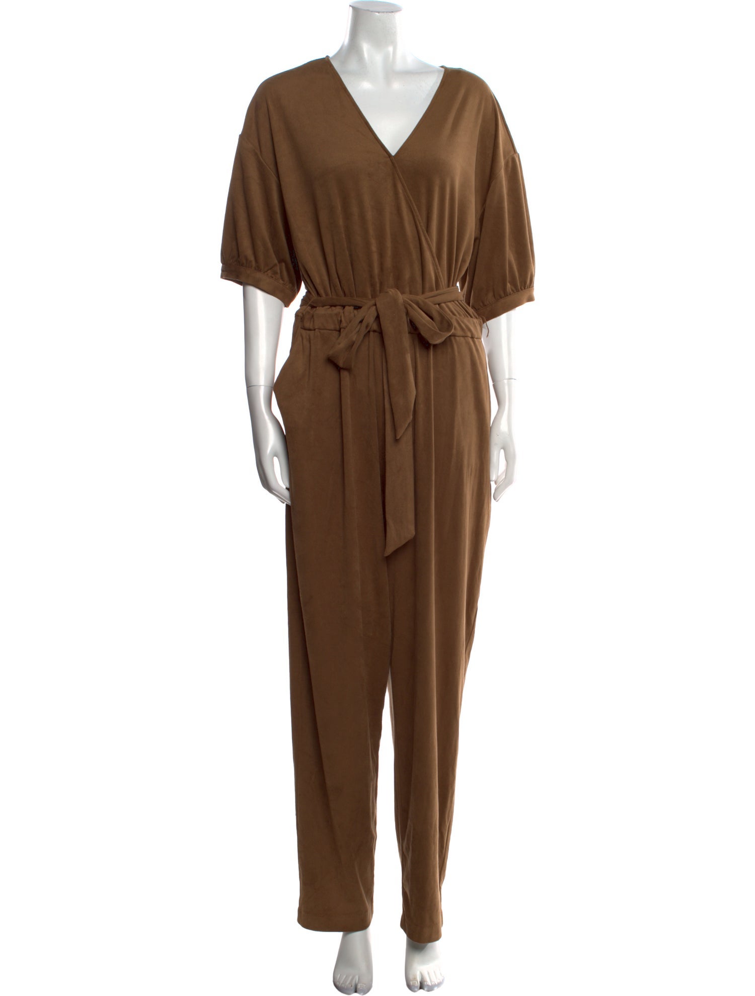 Halston V-Neck Jumpsuit