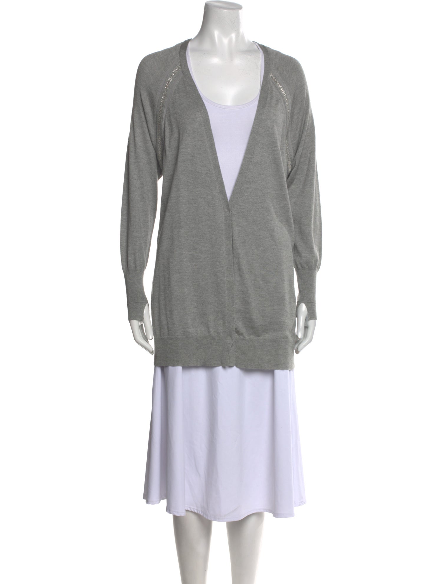 Halston Silk V-Neck Sweater