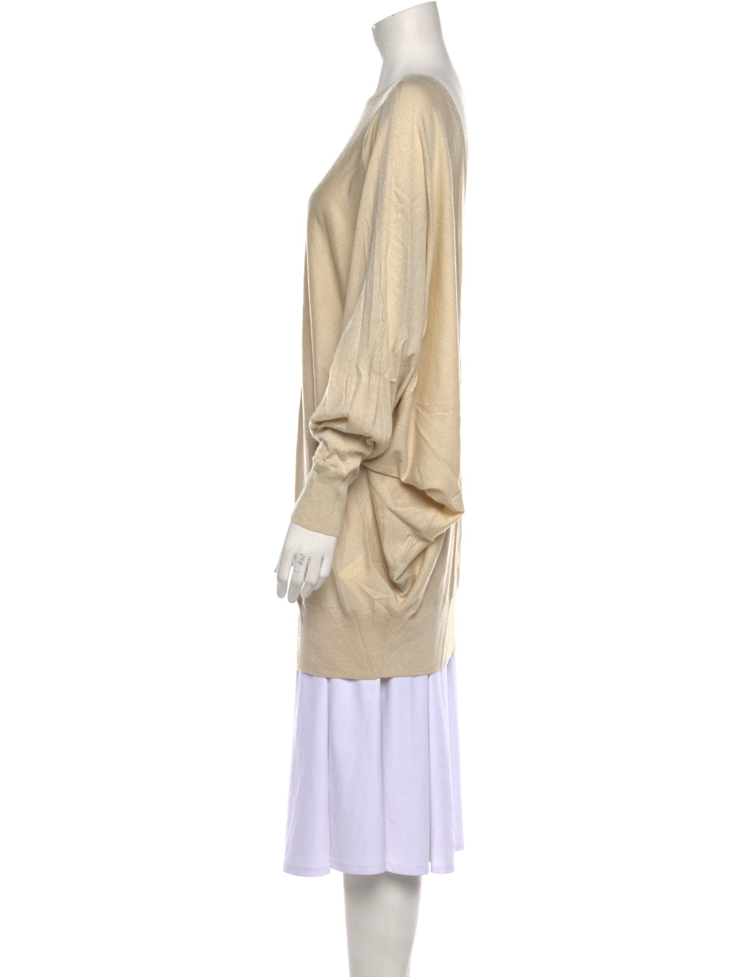 Halston Cashmere Bateau Neckline Tunic w/ Tags