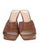 Halston Leather Slides