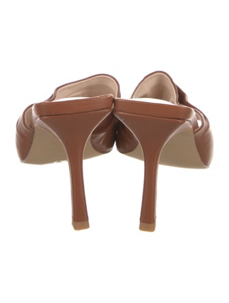 Halston Leather Slides