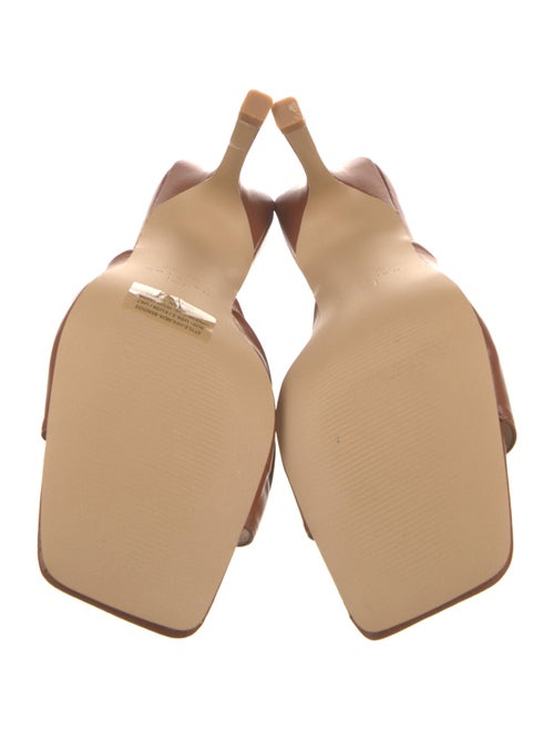 Halston Leather Slides