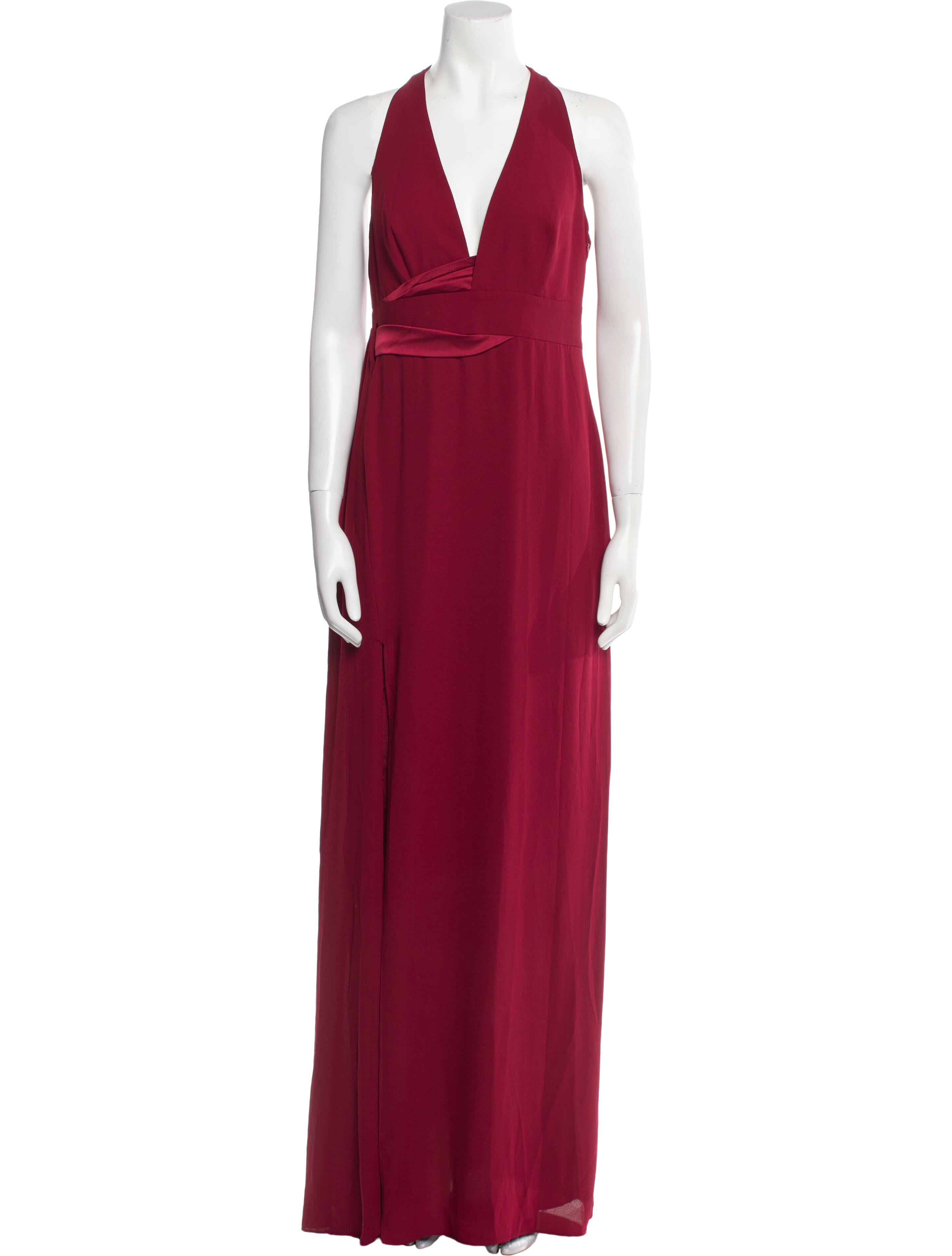 Halston V-Neck Long Dress w/ Tags