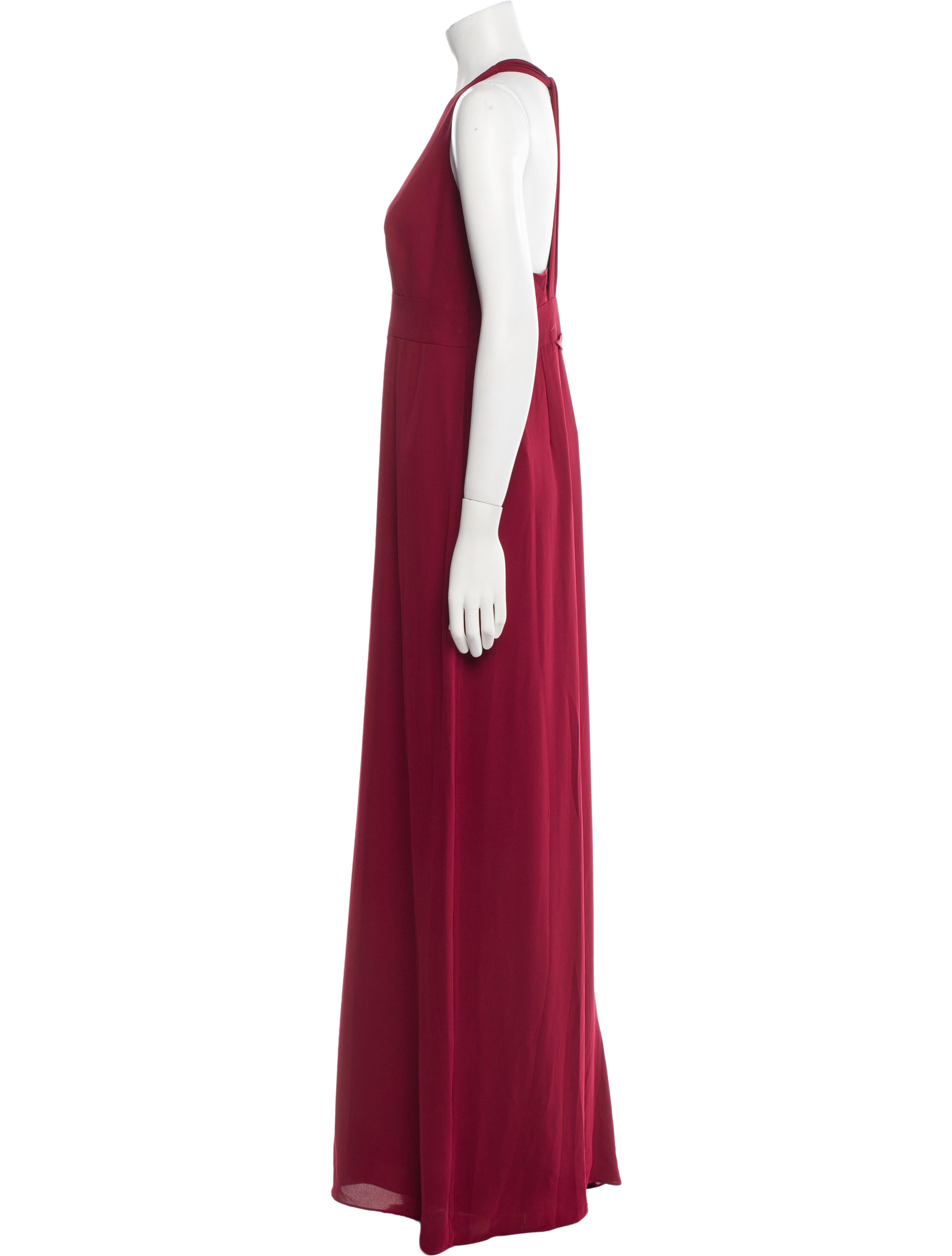 Halston V-Neck Long Dress w/ Tags