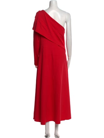 Halston One-Shoulder Long Dress