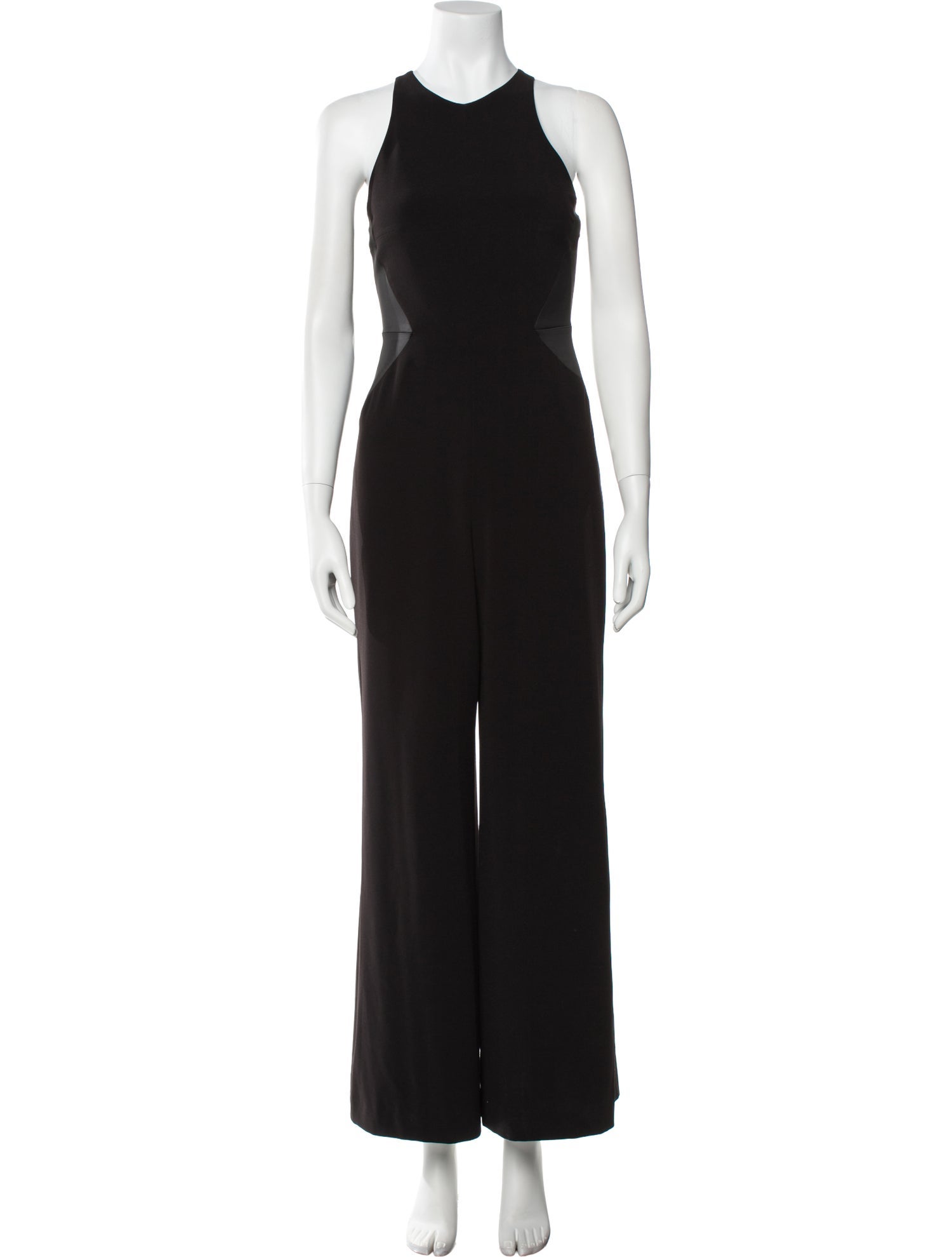 Halston Crew Neck Jumpsuit
