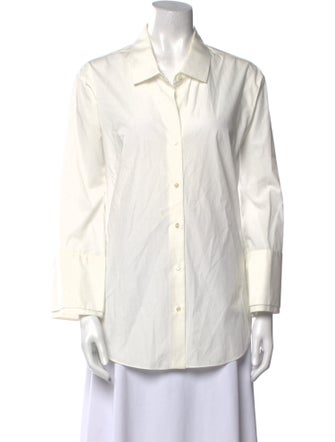 Halston Long Sleeve Button-Up Top