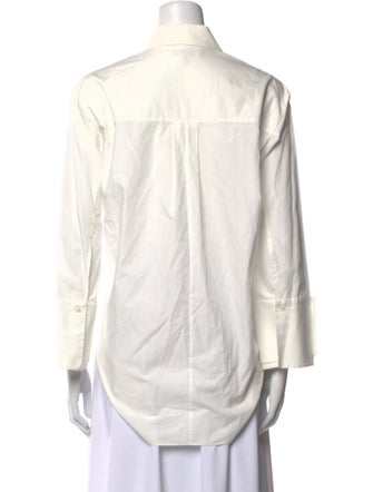 Halston Long Sleeve Button-Up Top