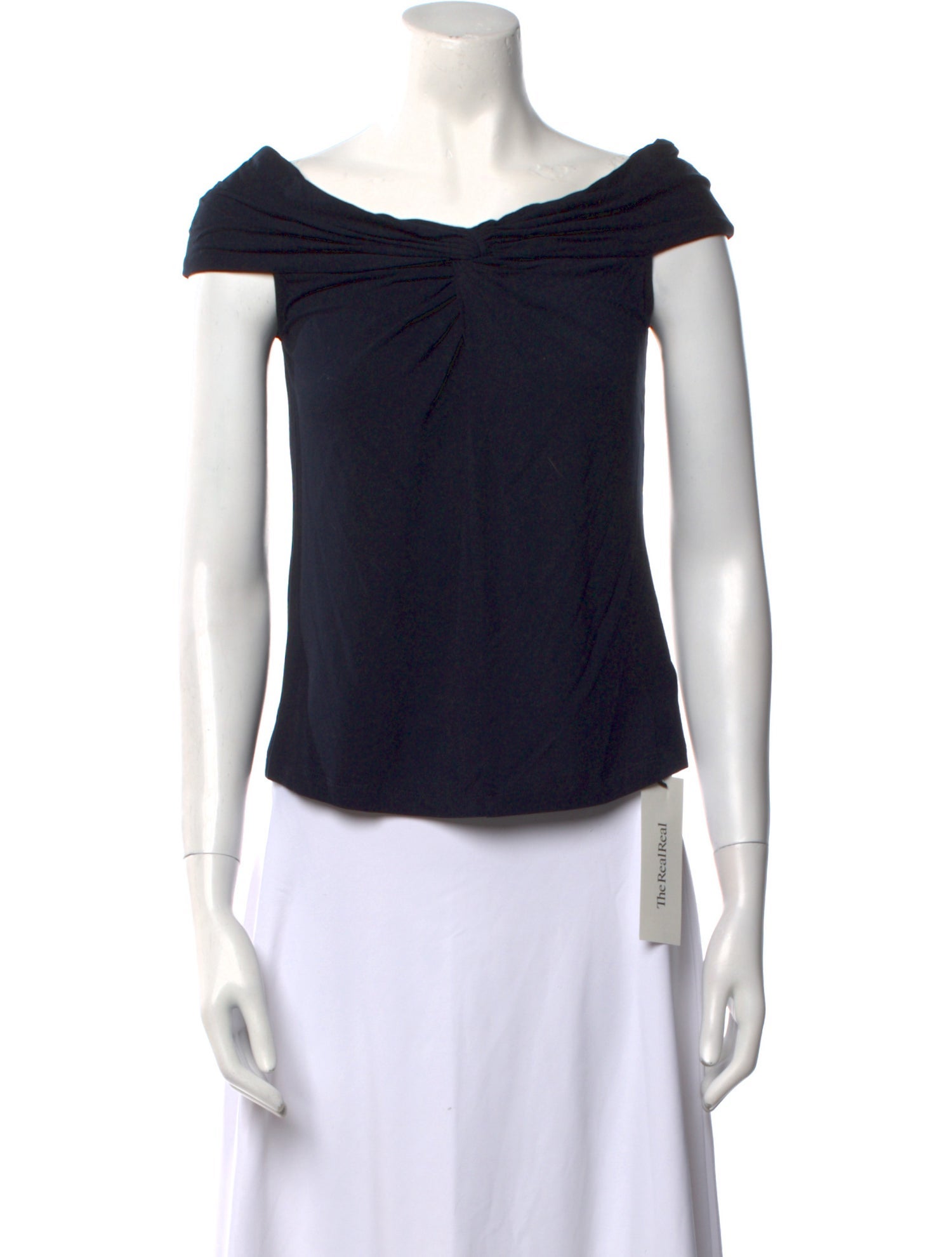 Halston Bateau Neckline Short Sleeve Top w/ Tags