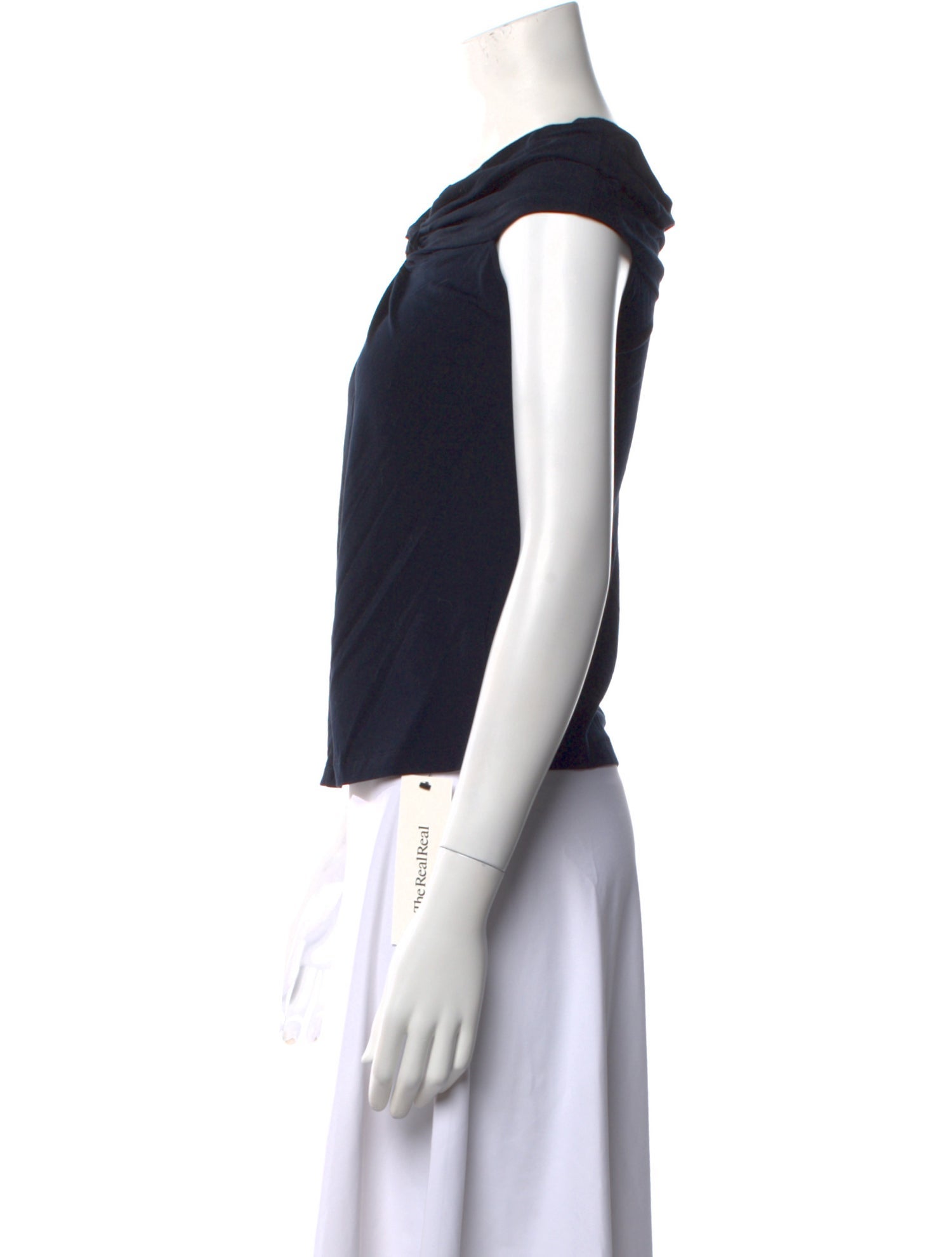 Halston Bateau Neckline Short Sleeve Top w/ Tags