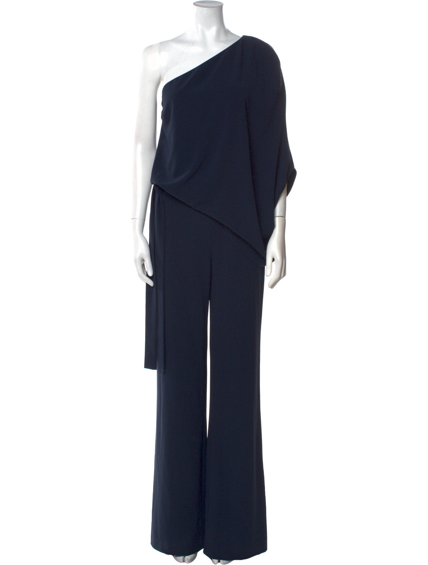 Halston One-Shoulder Jumpsuit
