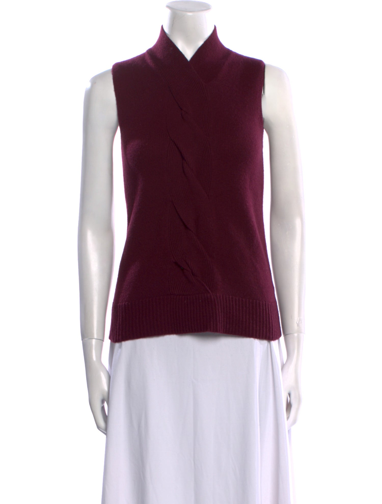 Halston Merino Wool V-Neck Sweater