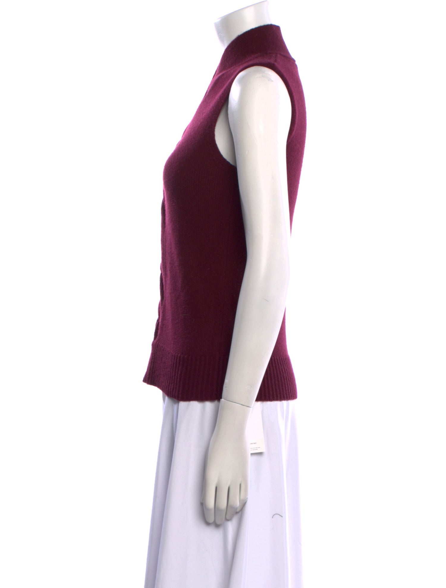 Halston Merino Wool V-Neck Sweater