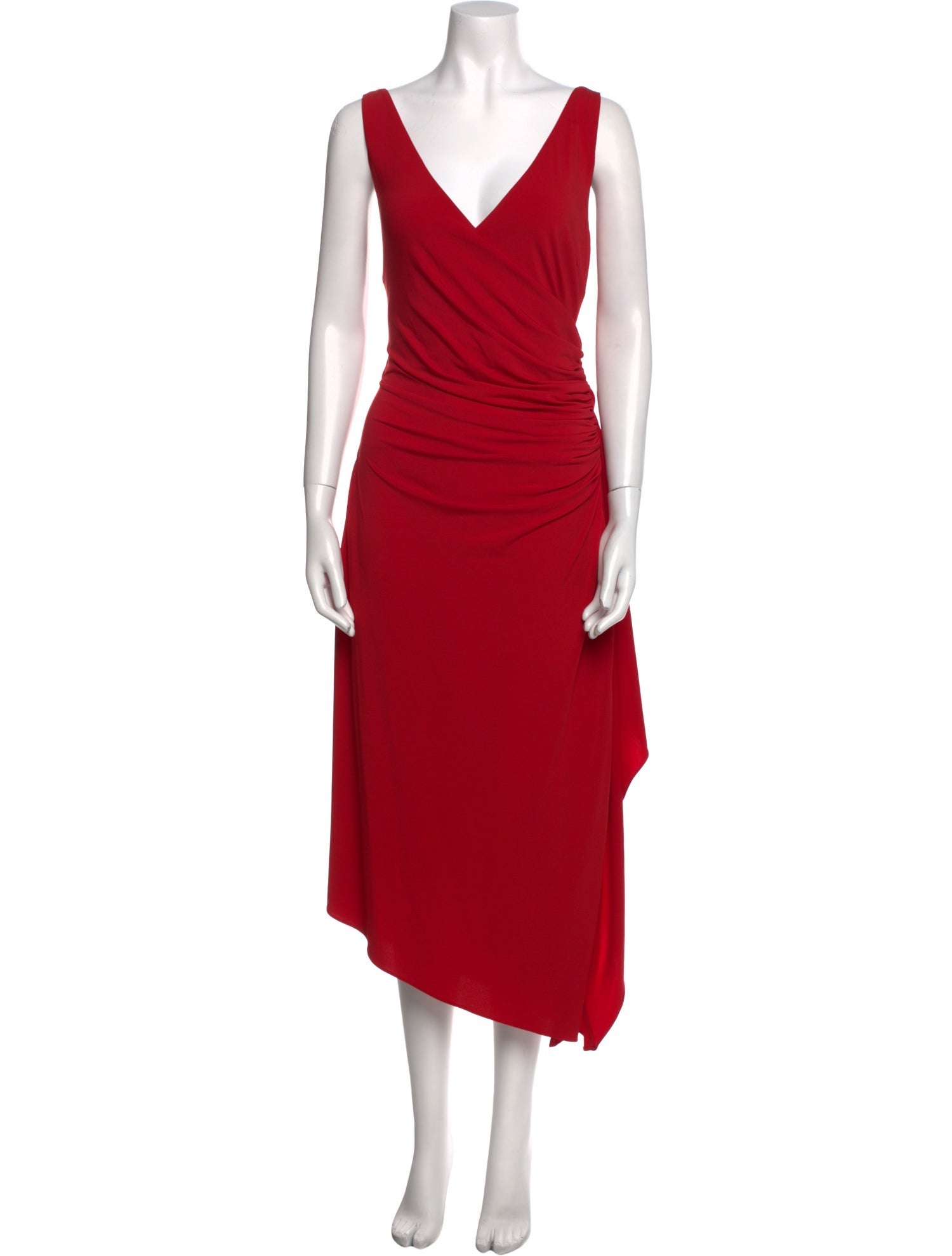 Halston V-Neck Long Dress