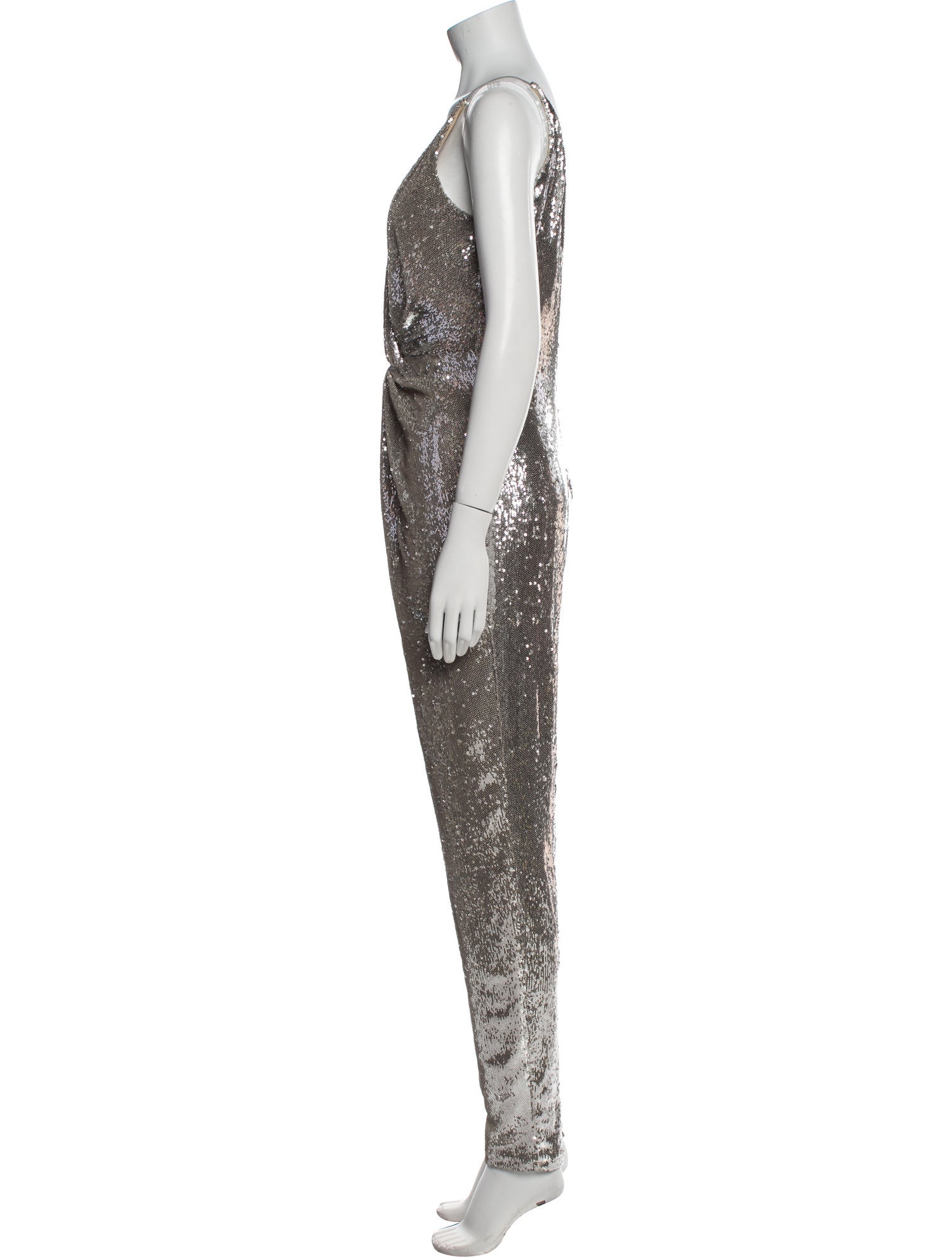 Halston Plunge Neckline Jumpsuit