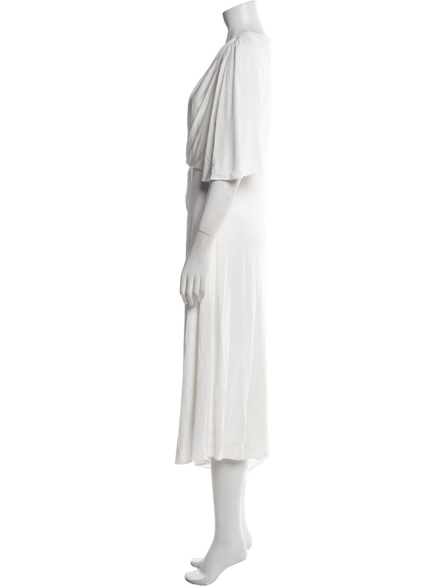 Halston One-Shoulder Midi Length Dress