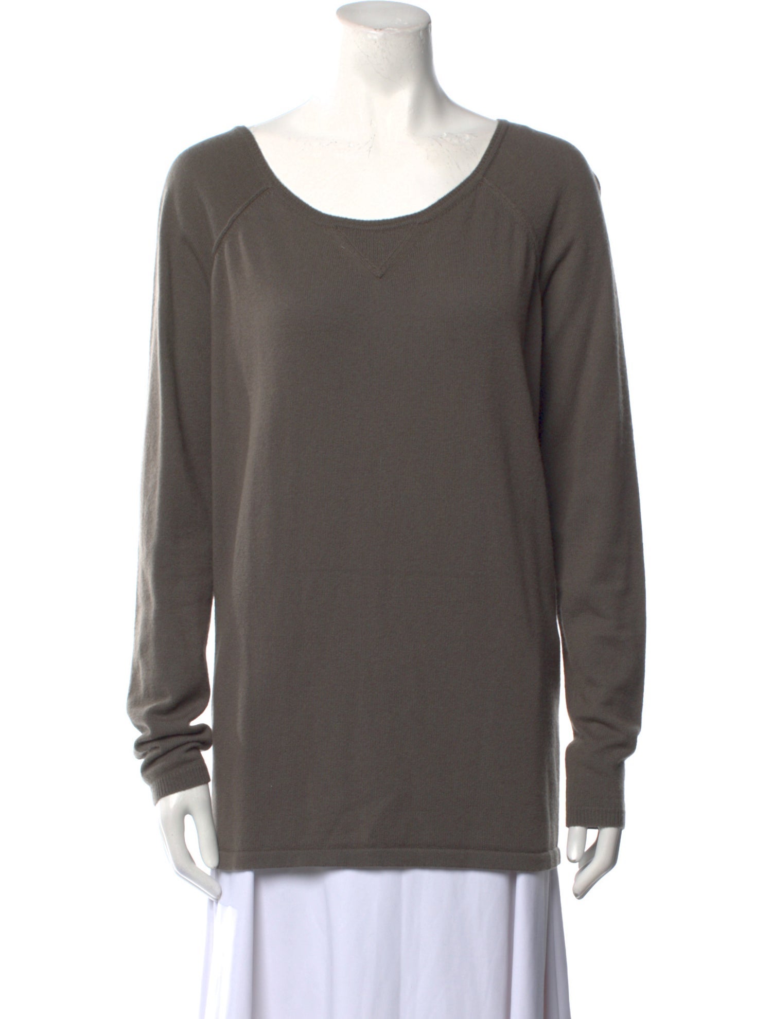 Halston Cashmere Scoop Neck Sweater
