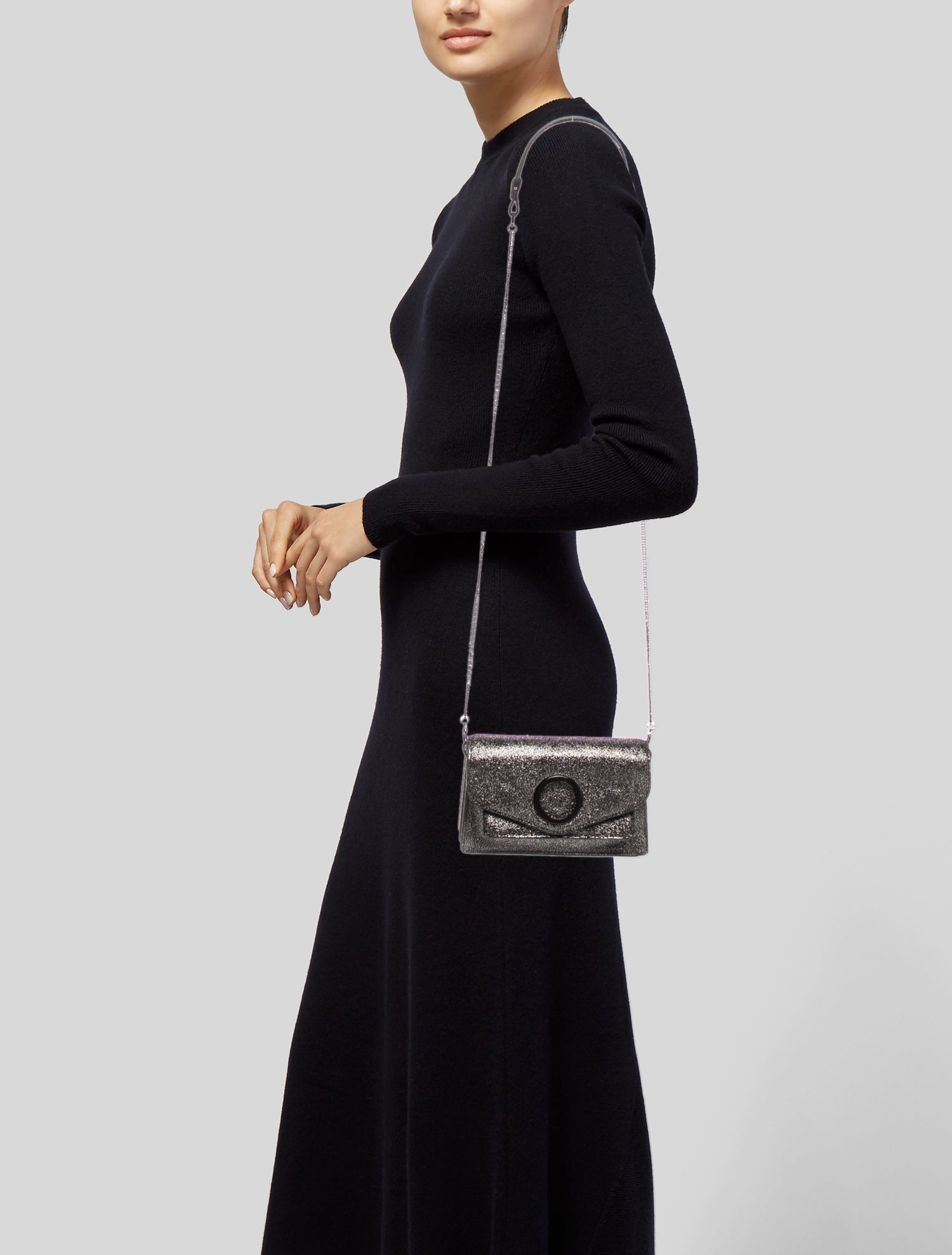 Halston Leather Minaudière