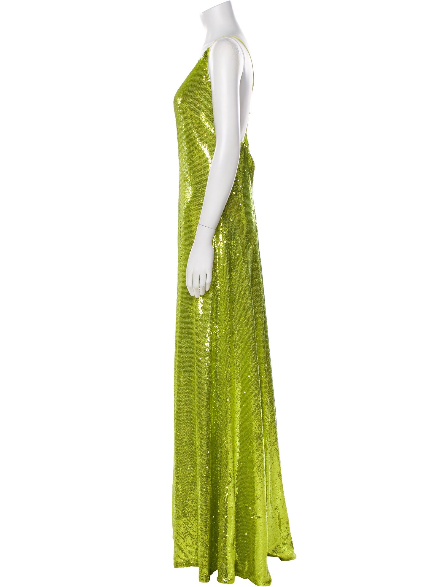 Halston V-Neck Long Dress