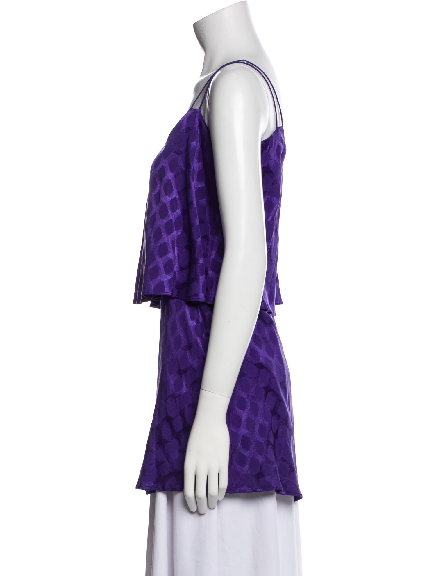 Halston Printed V-Neck Top