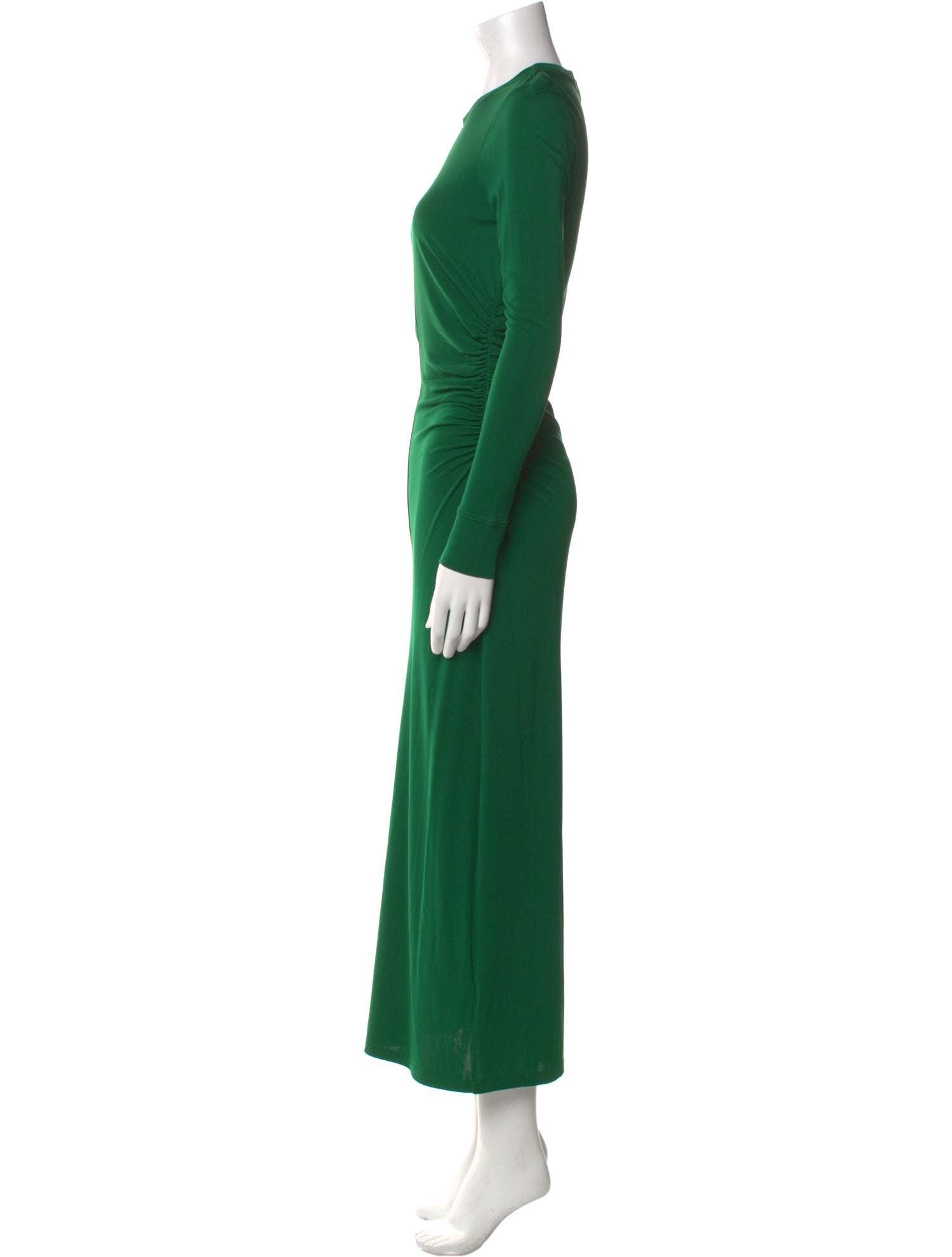 Halston Crew Neck Long Dress