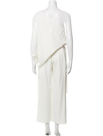 Halston One-Shoulder Jumpsuit