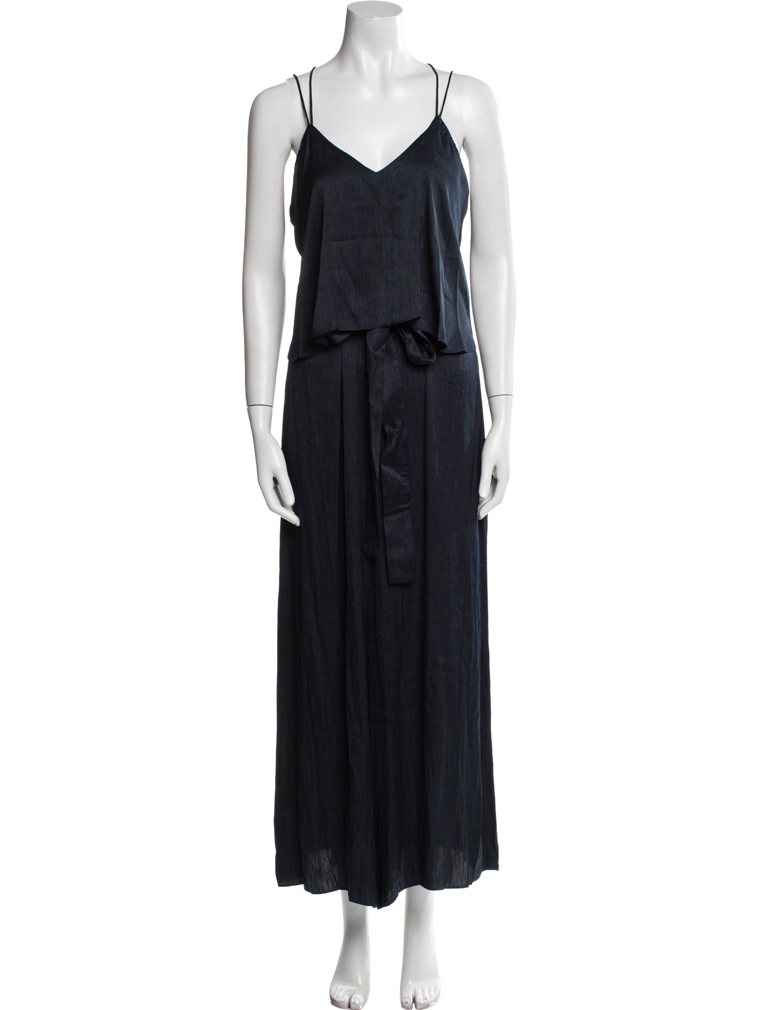 Halston V-Neck Jumpsuit w/ Tags