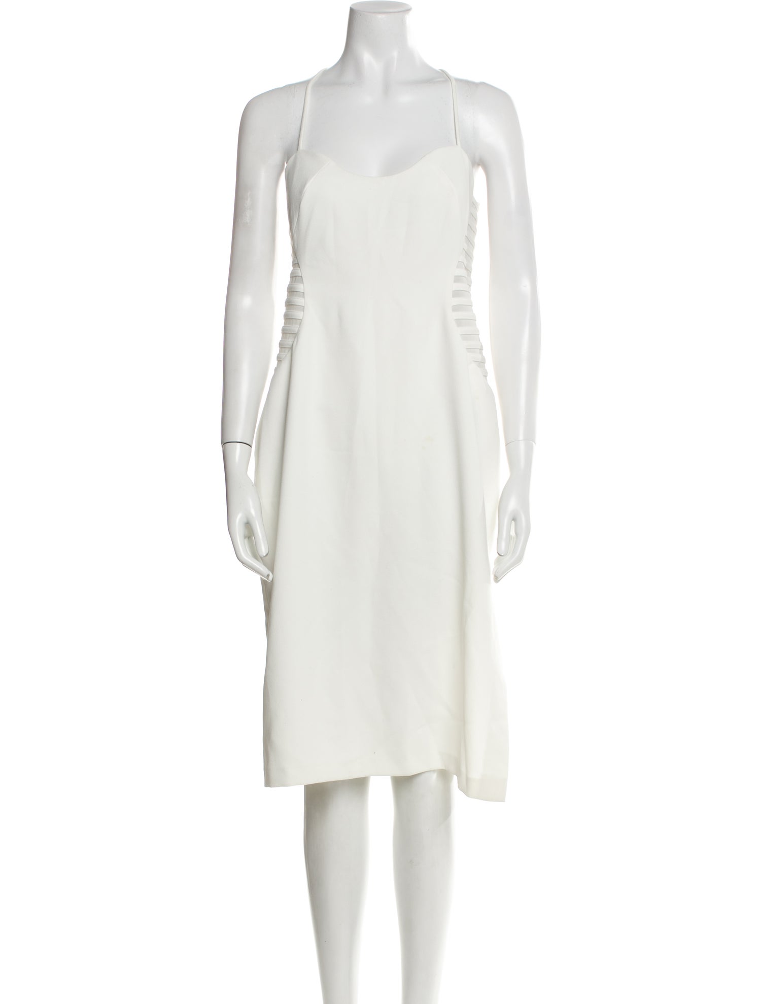 Halston Square Neckline Midi Length Dress