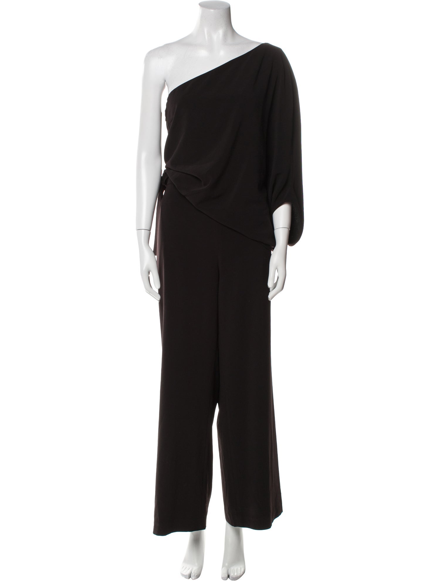 Halston One-Shoulder Jumpsuit