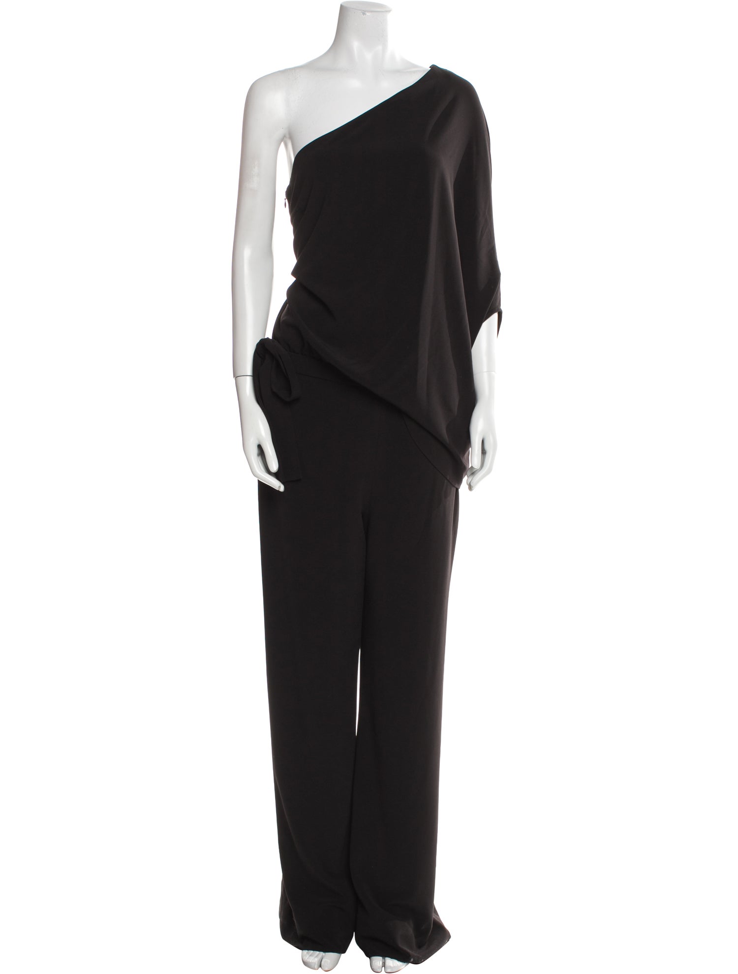 Halston One-Shoulder Jumpsuit