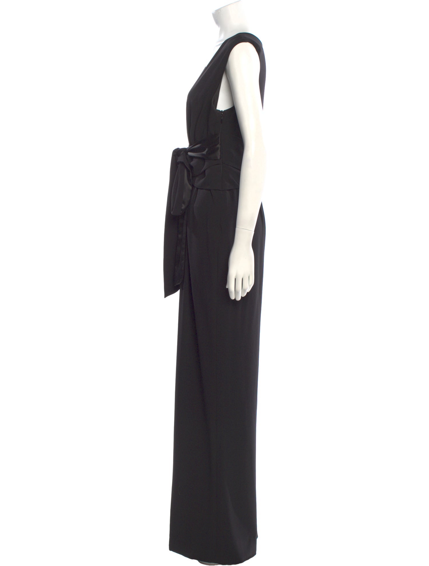 Halston Plunge Neckline Jumpsuit