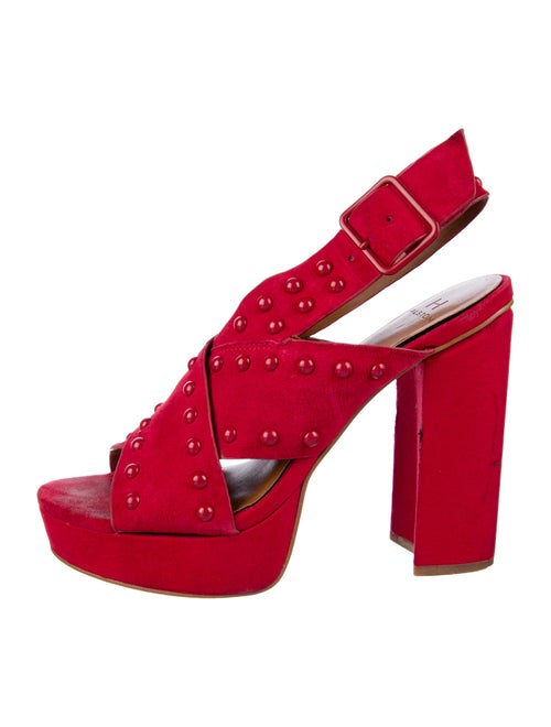 Halston Suede Slingback Sandals