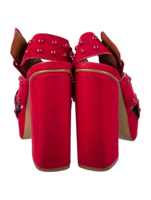 Halston Suede Slingback Sandals