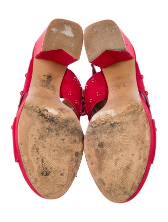 Halston Suede Slingback Sandals