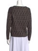 Halston Printed Scoop Neck Sweater
