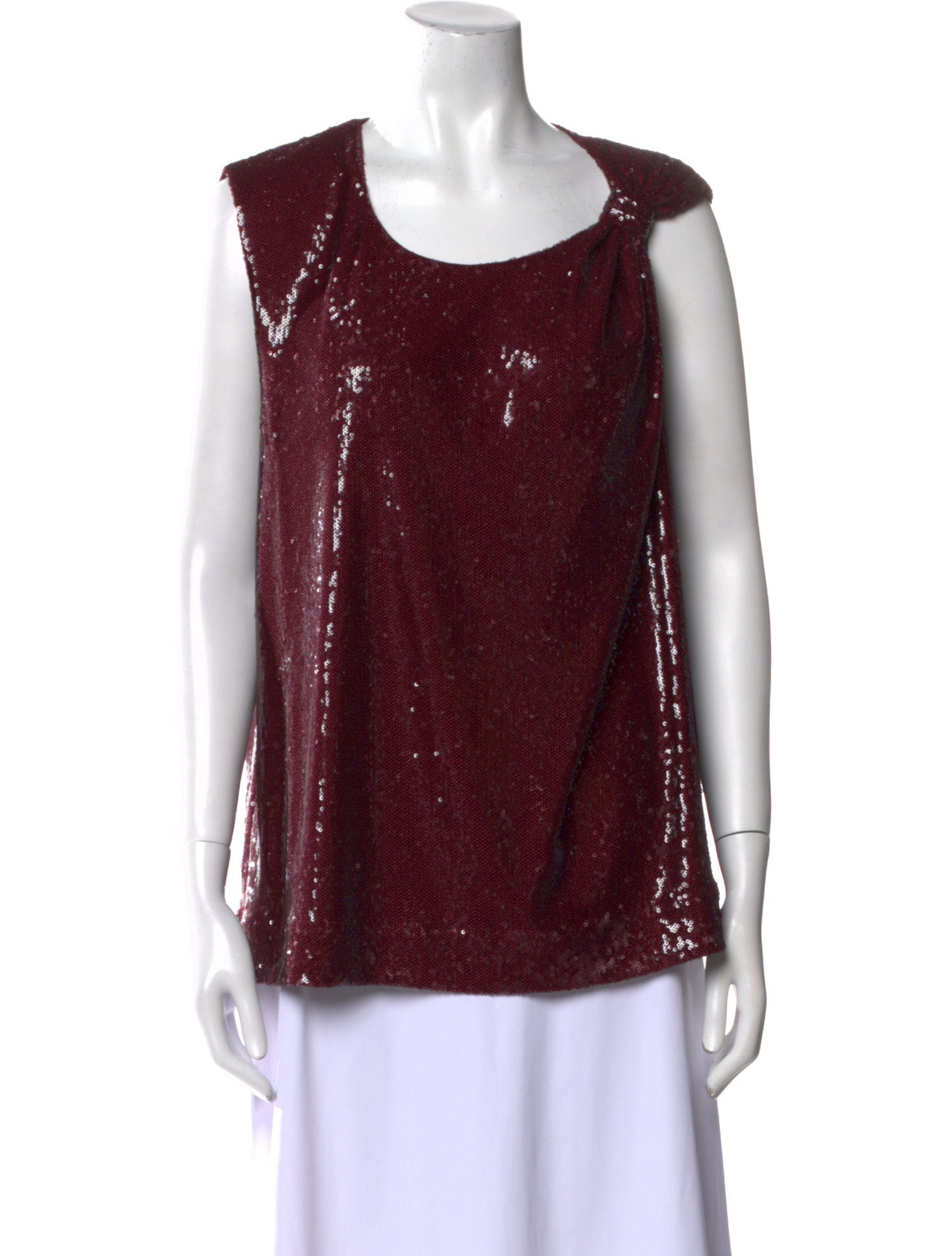 Halston Scoop Neck Sleeveless Top
