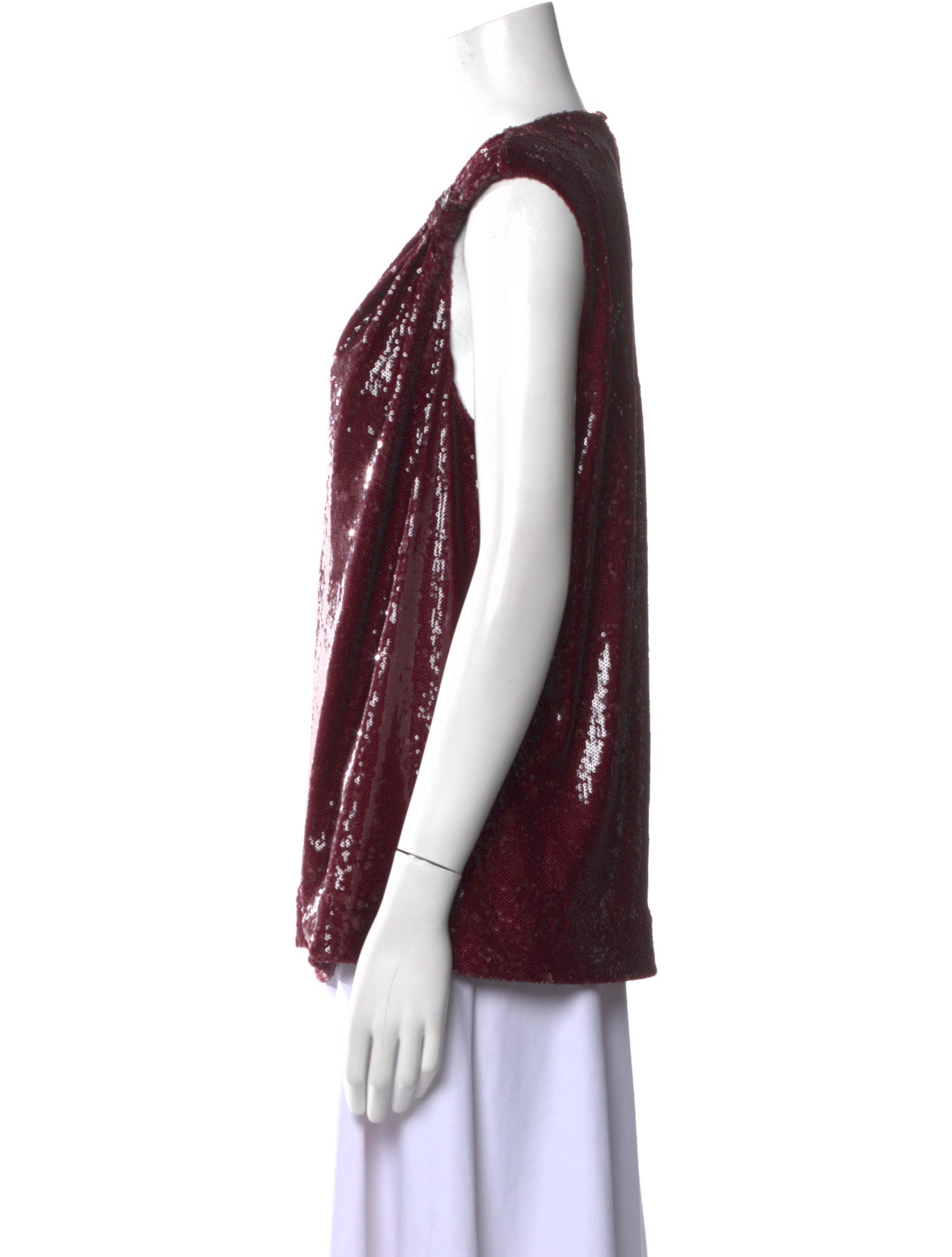 Halston Scoop Neck Sleeveless Top