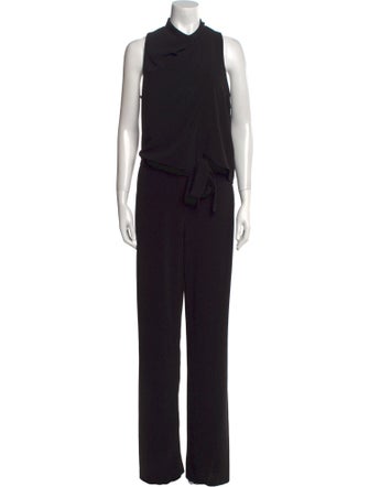 Halston Mock Neck Jumpsuit
