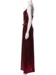Halston V-Neck Long Dress
