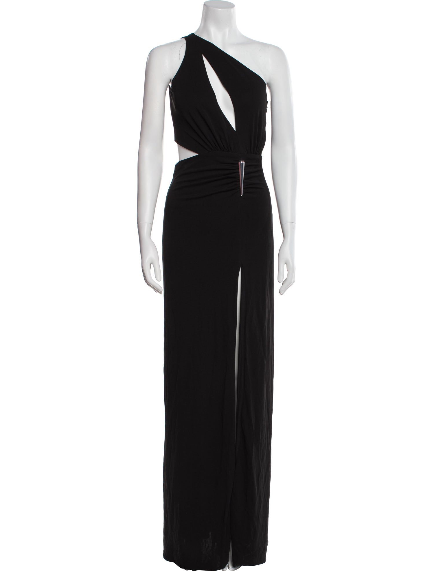 Halston One-Shoulder Midi Length Dress