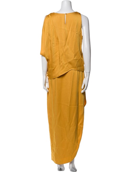 Halston Bateau Neckline Long Dress