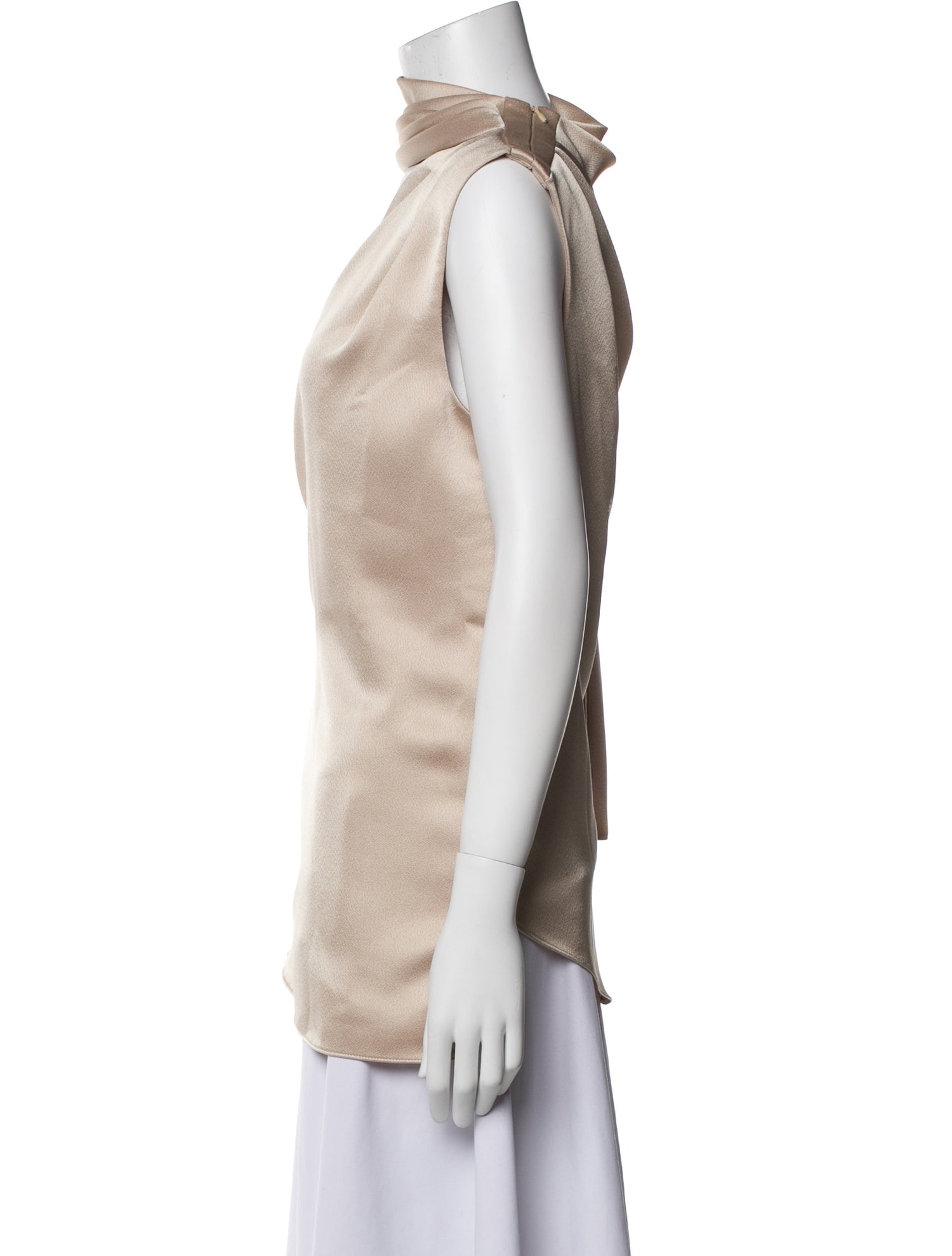 Halston Mock Neck Sleeveless Tunic