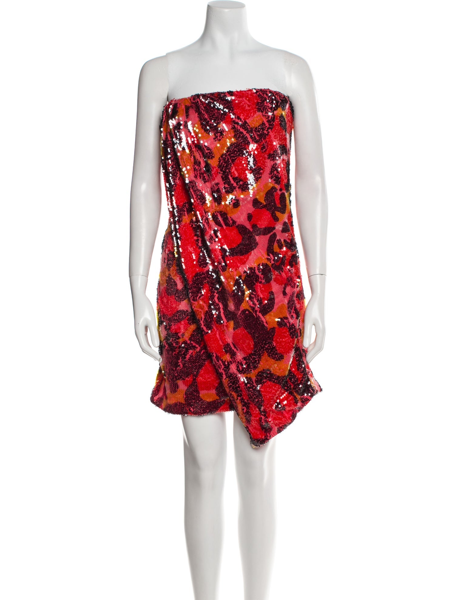 Halston Printed Mini Dress