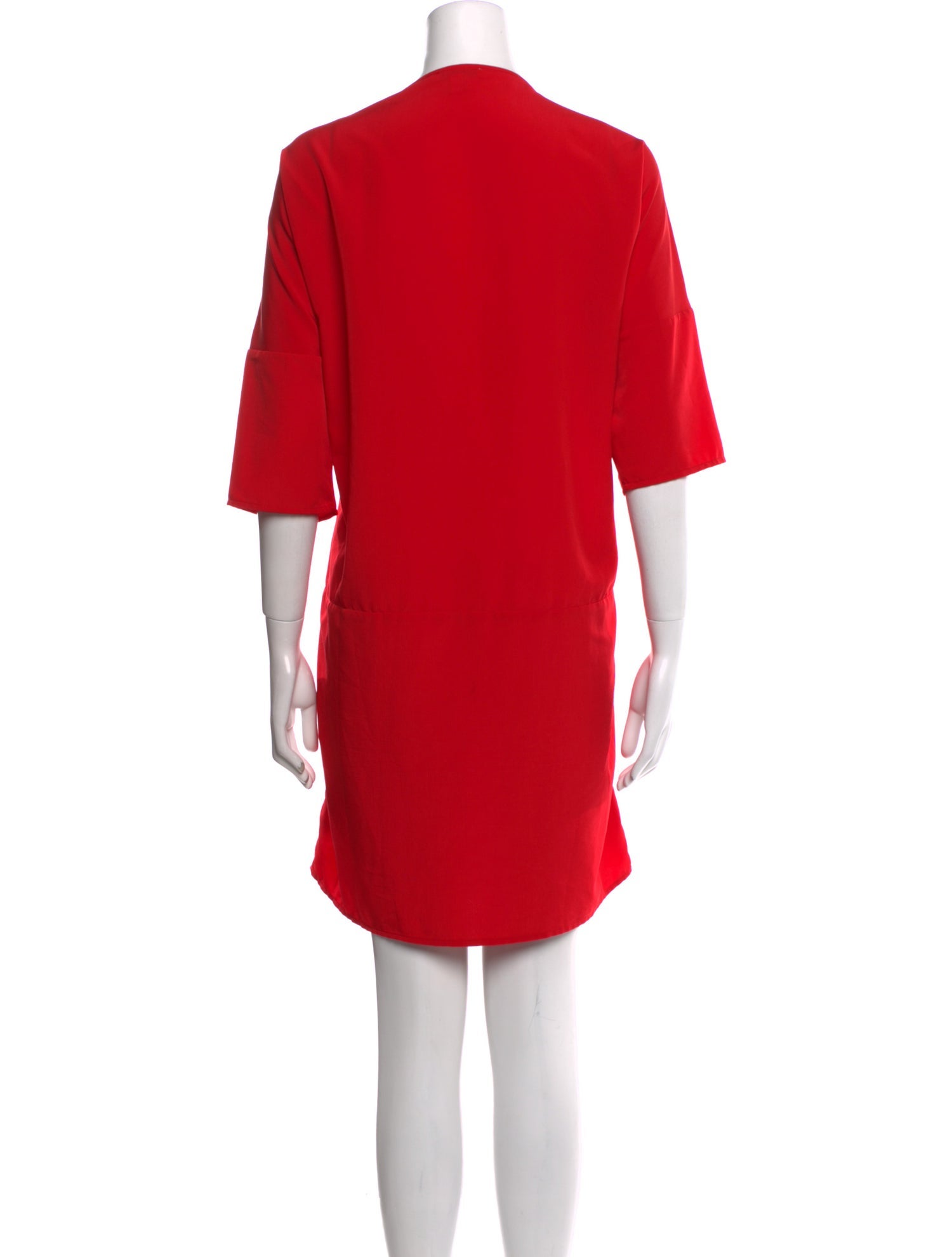 Halston V-Neck Mini Dress