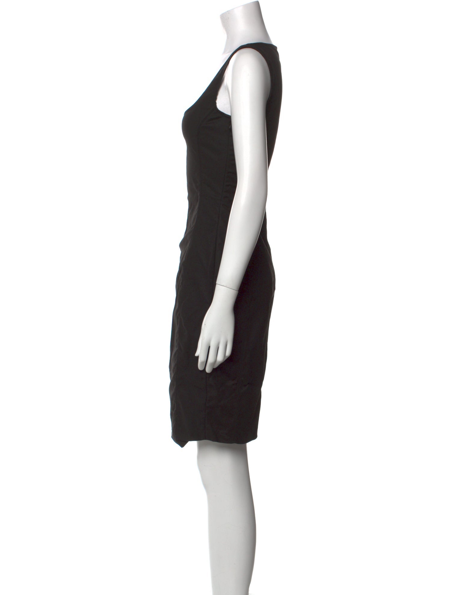 Halston Square Neckline Knee-Length Dress