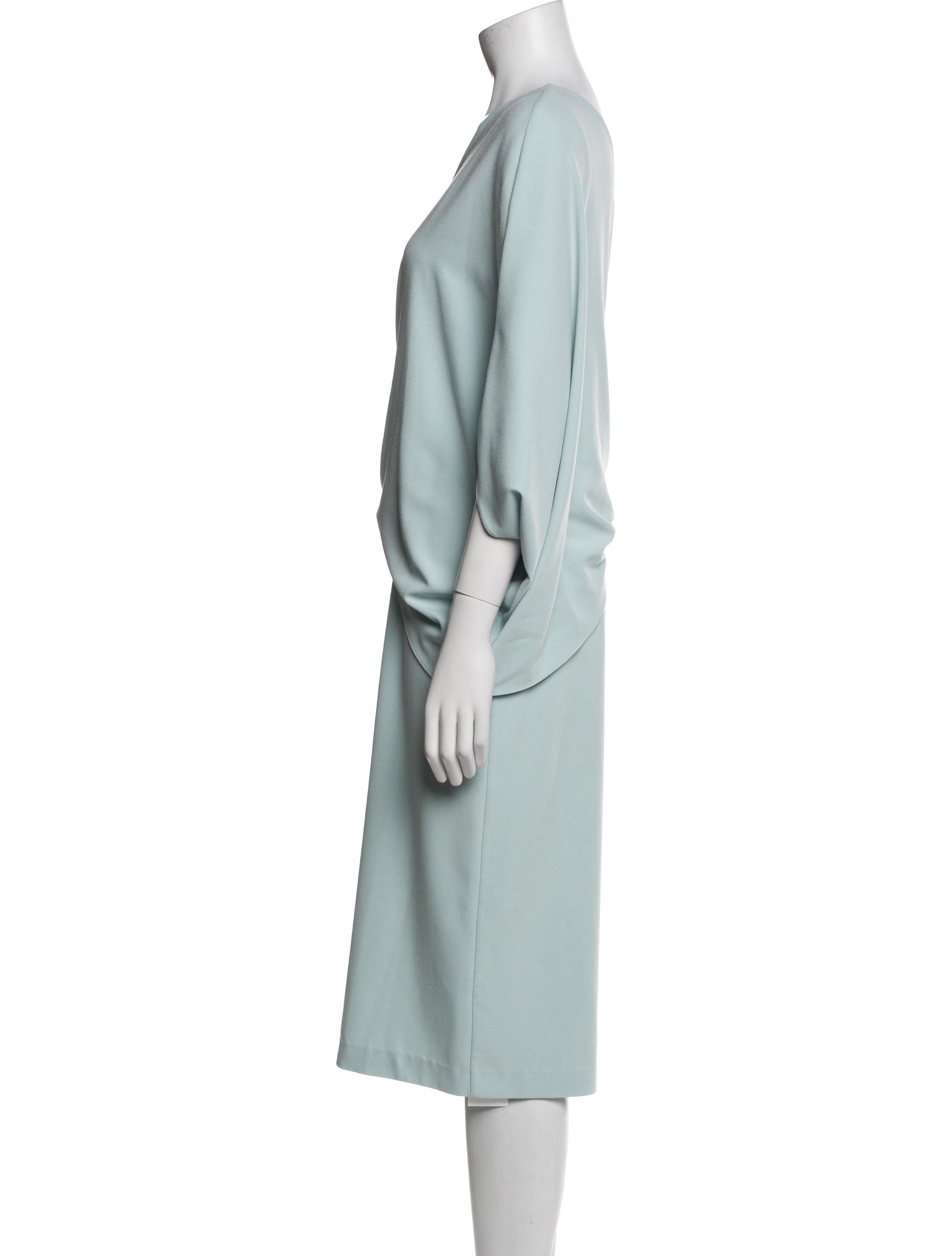 Halston One-Shoulder Knee-Length Dress