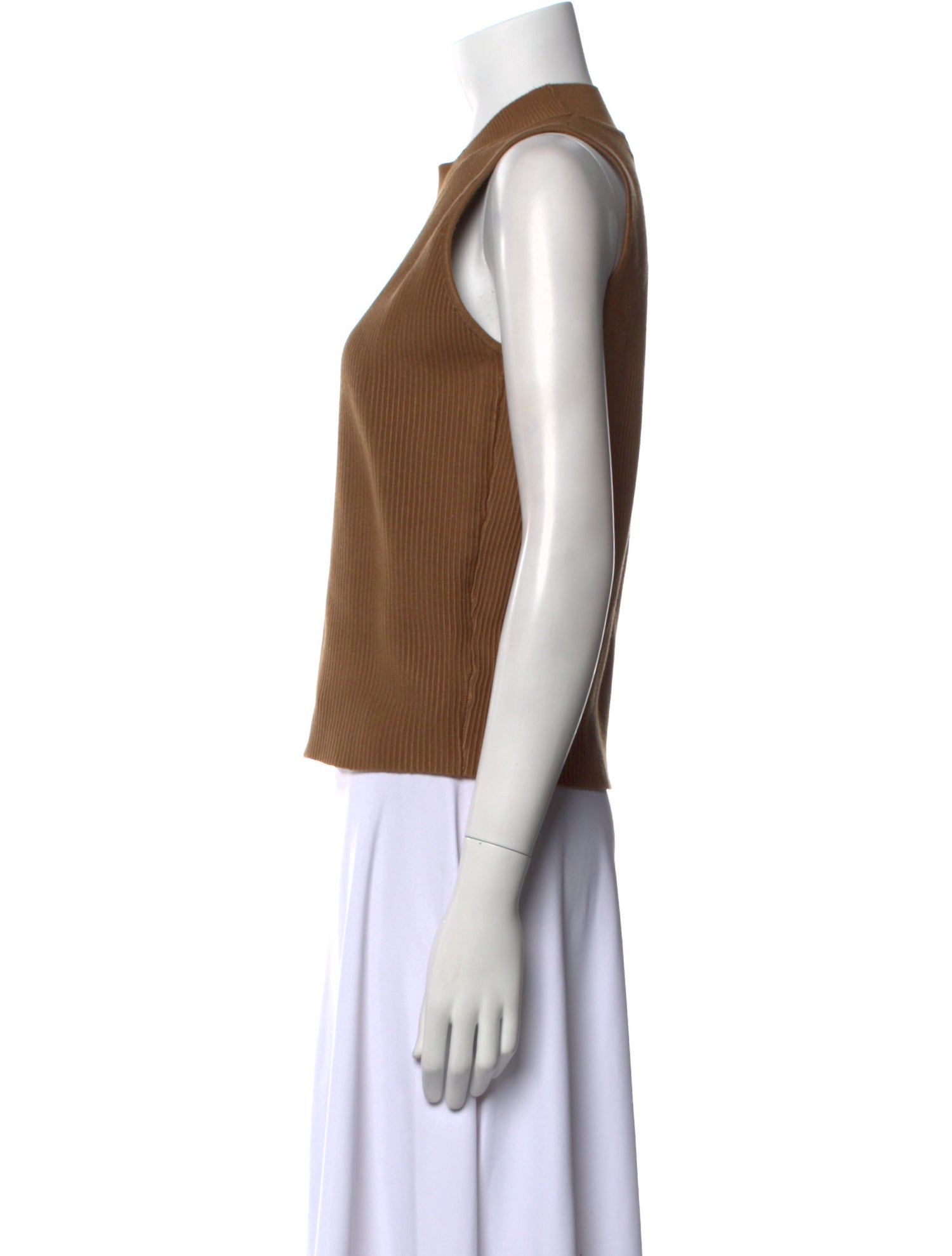 Halston Crew Neck Sleeveless Crop Top w/ Tags