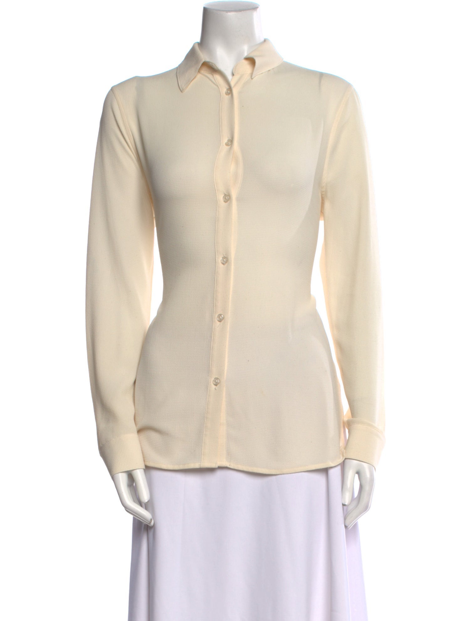 H by Halston Long Sleeve Button-Up Top