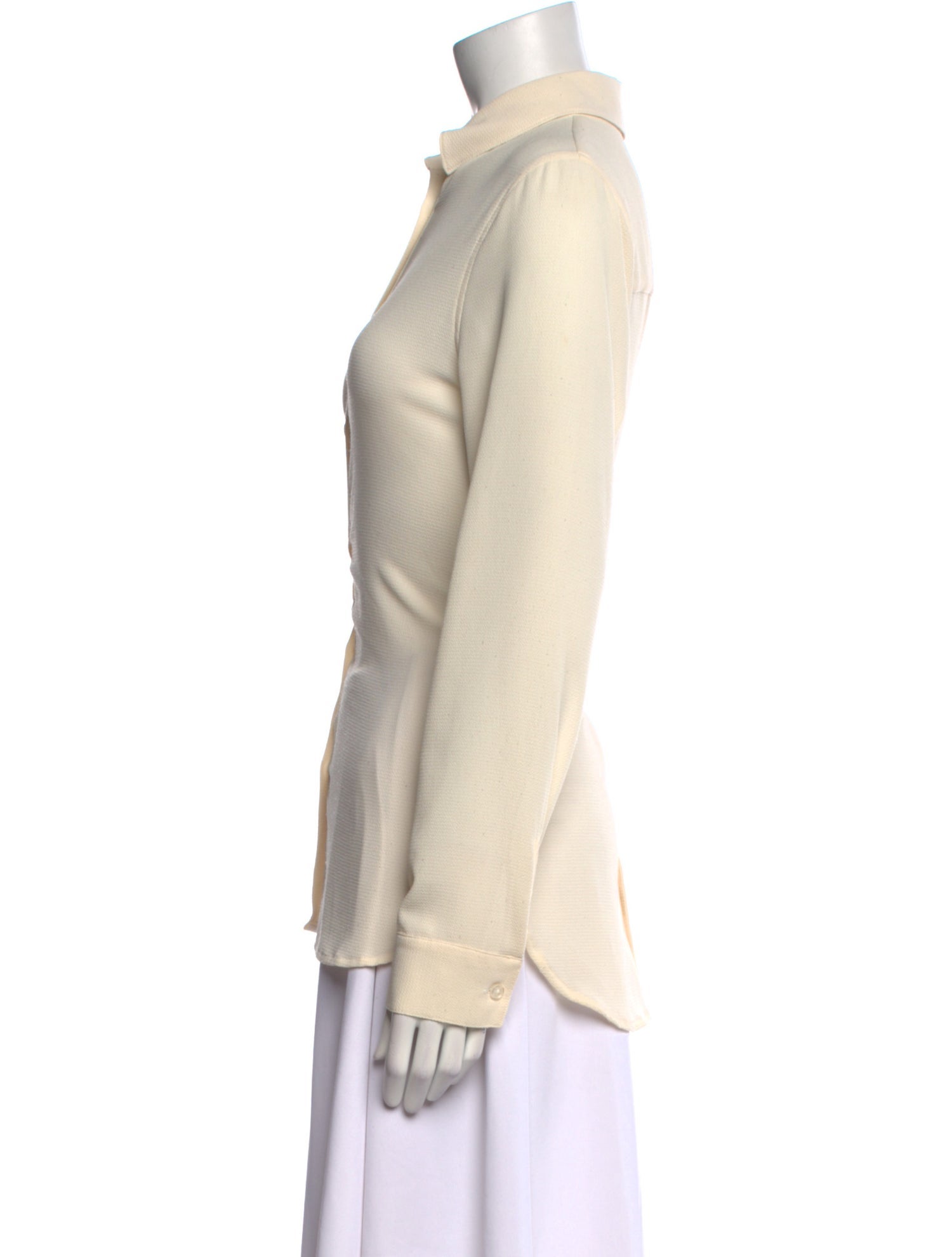 H by Halston Long Sleeve Button-Up Top