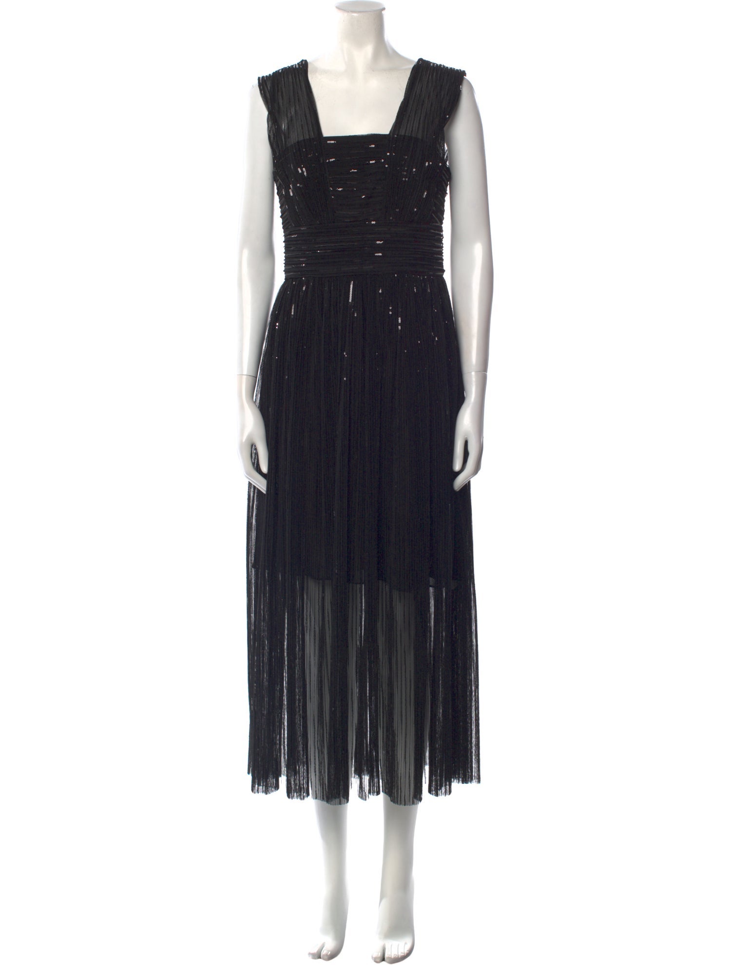 Halston Square Neckline Long Dress